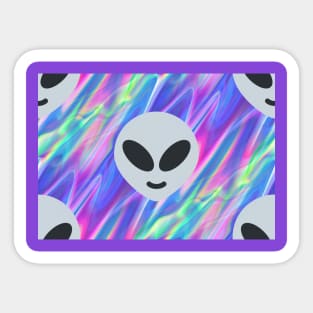 vaporwave alien emoji Sticker